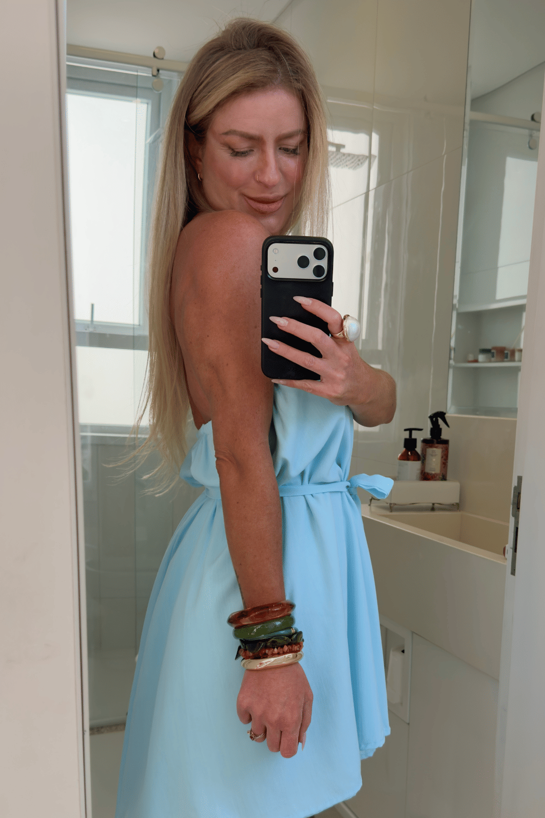 Conjunto bata alcinha em amarração e short Babi