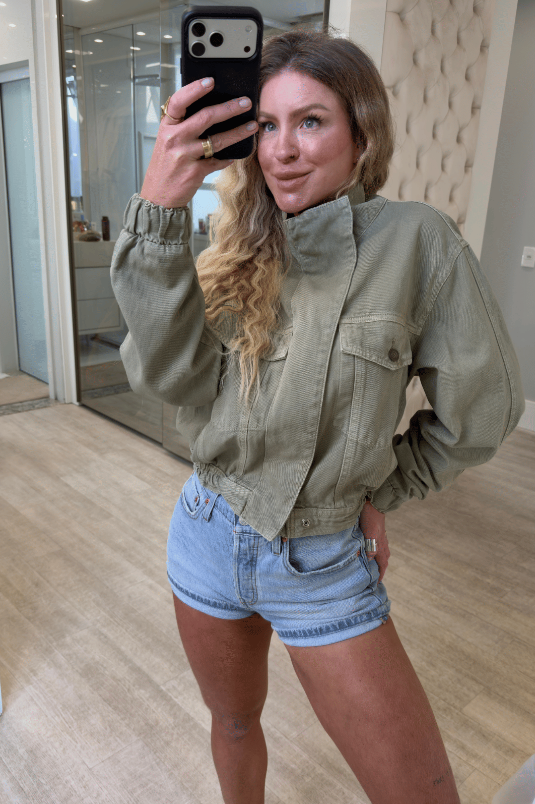 Jaqueta jeans VERDE Lunara Jaqueta jeans VERDE Lunara