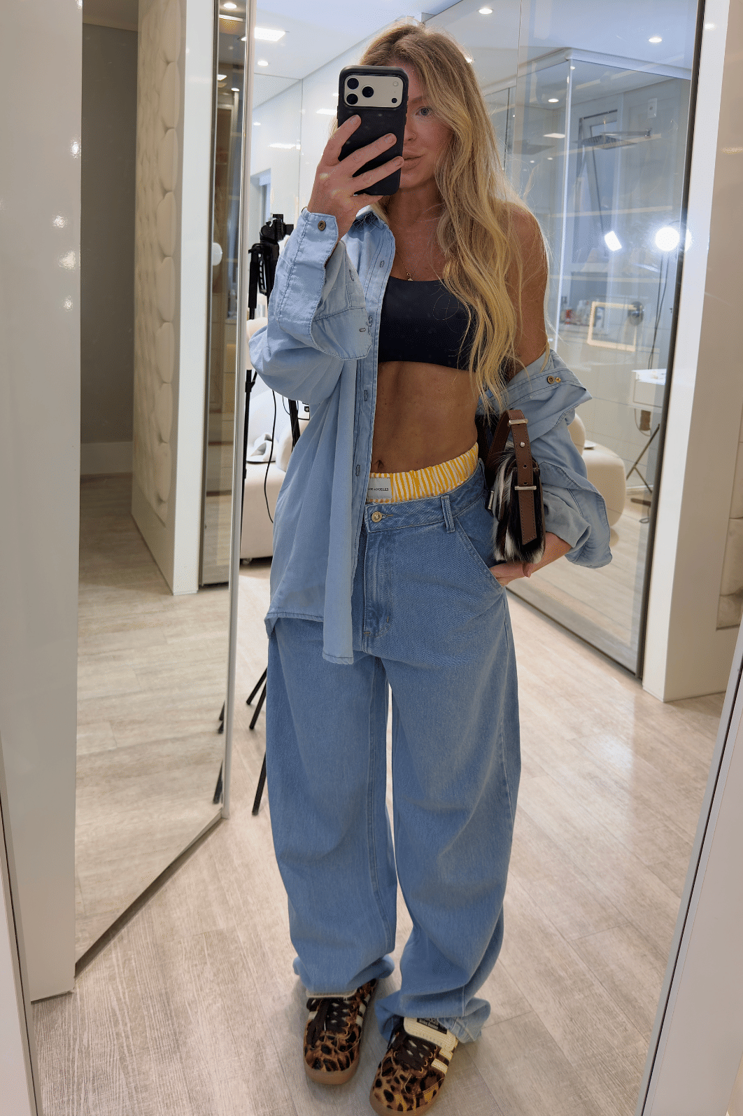 Camisa jeans alongada Dimitre Camisa jeans alongada Dimitre