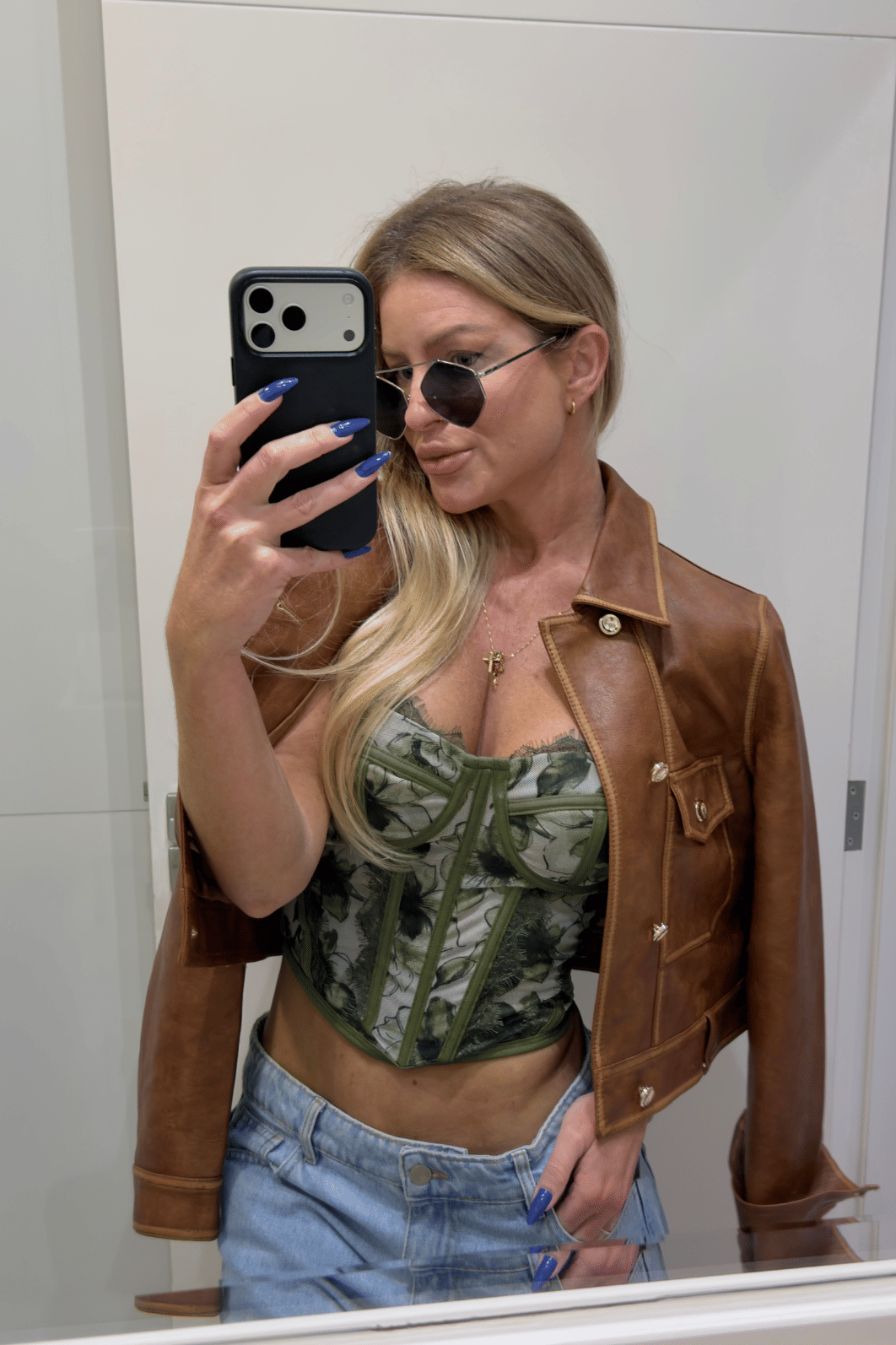 Cropped corset estampa floral Cropped corset estampa floral