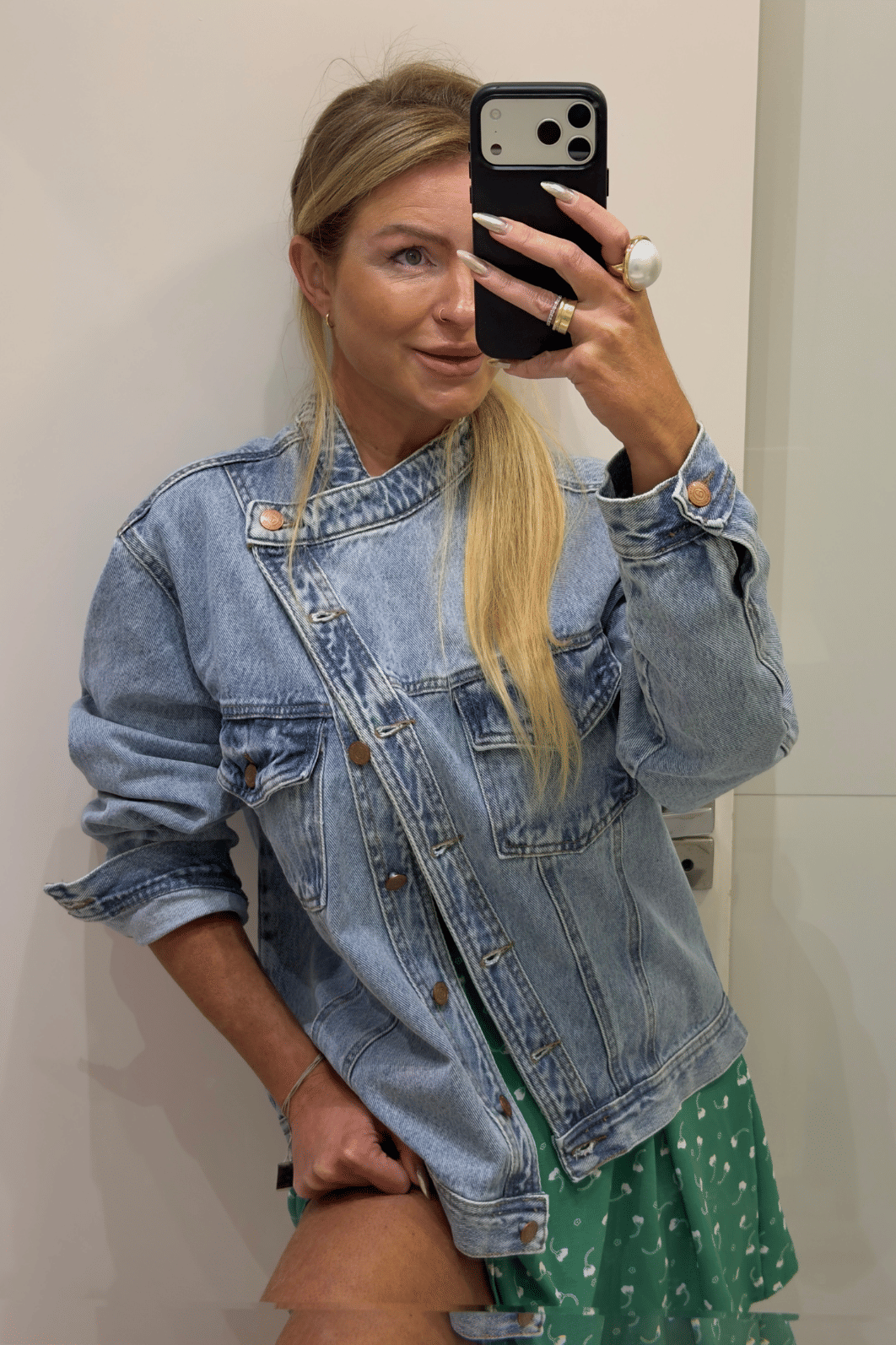 Jaqueta jeans transpassada Axis