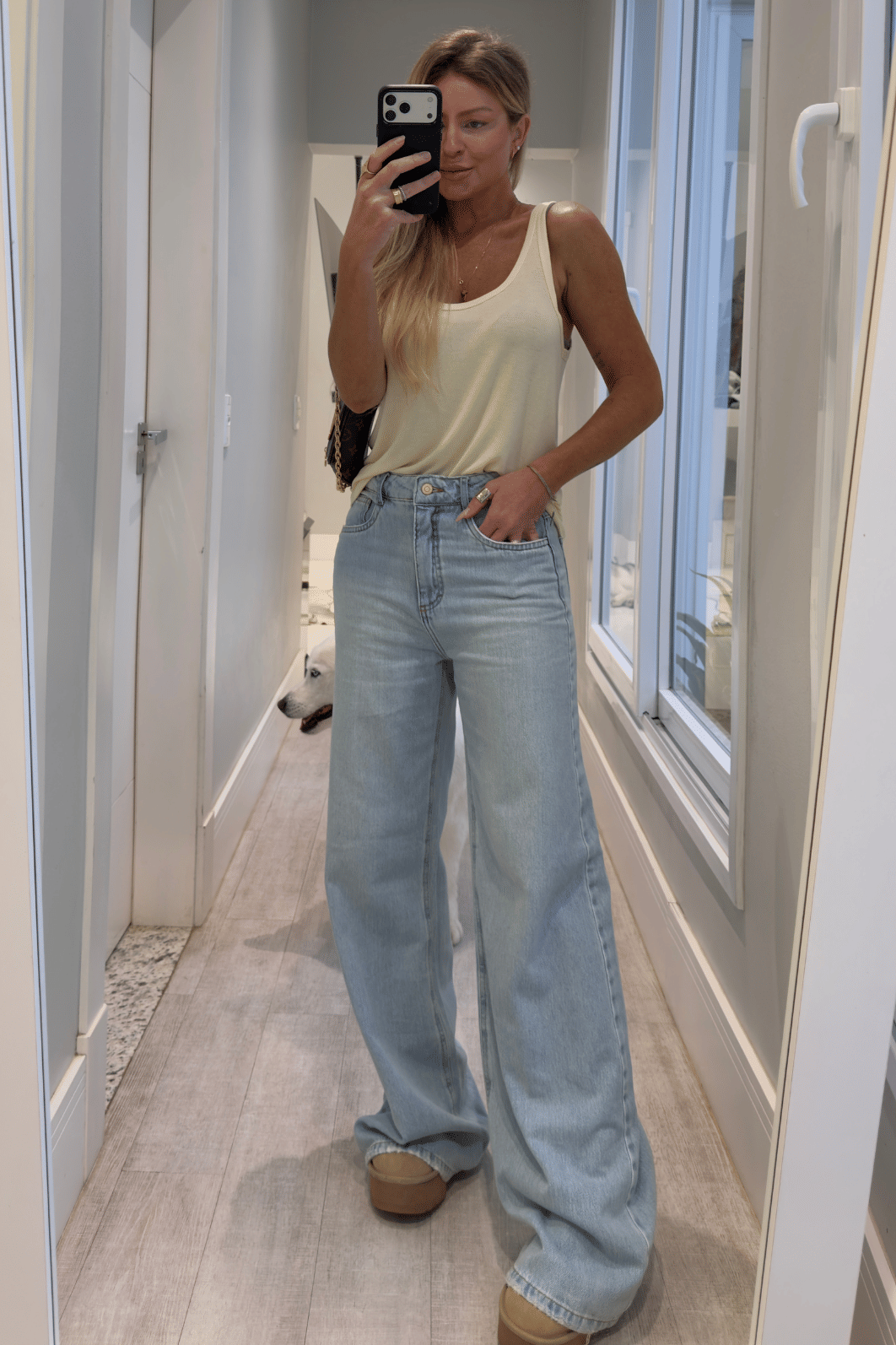 Calça jeans wide leg Samantha Calça jeans wide leg Samantha