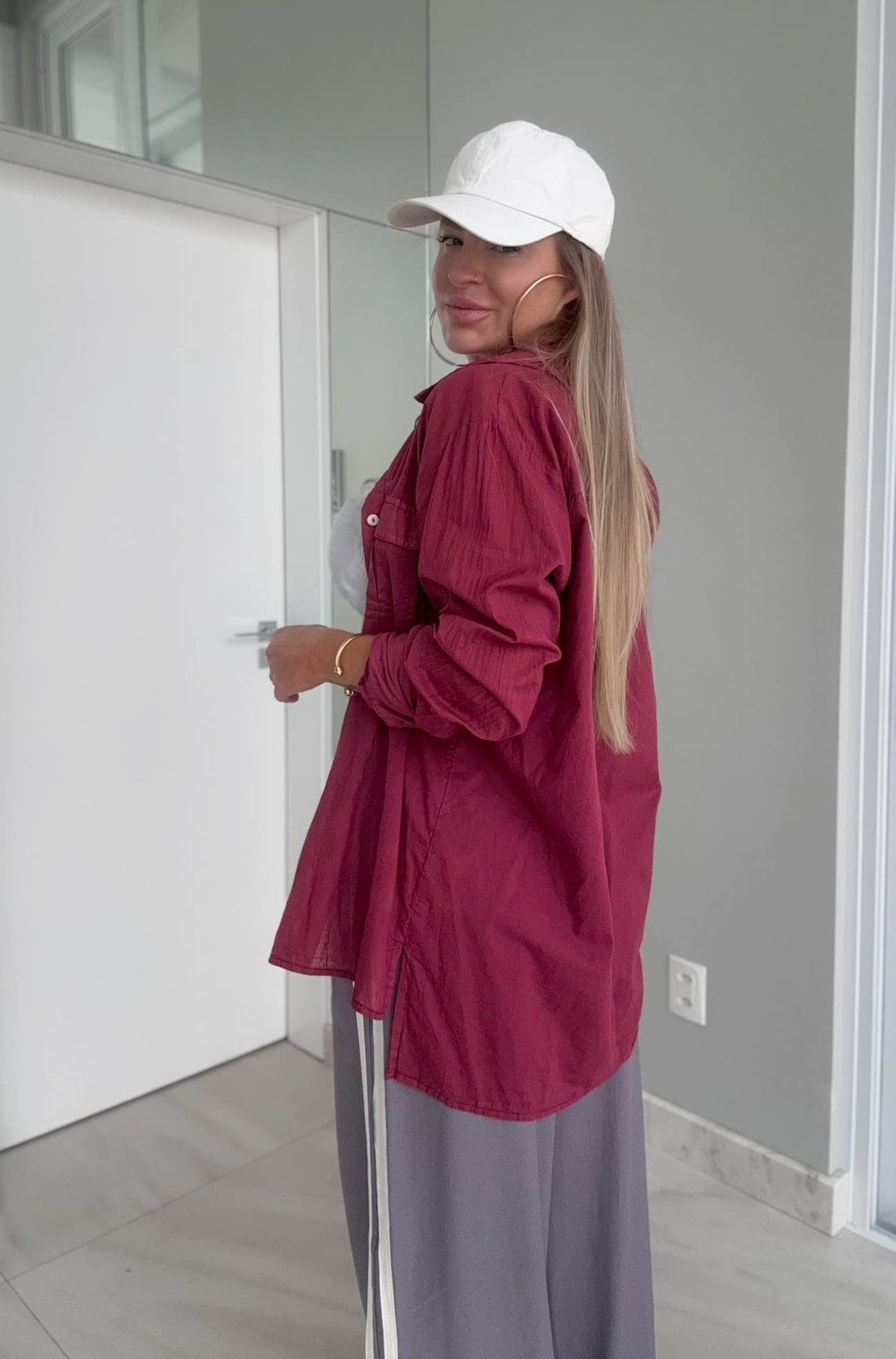 Camisa alongada com transparência Alexa Camisa alongada com transparência Alexa