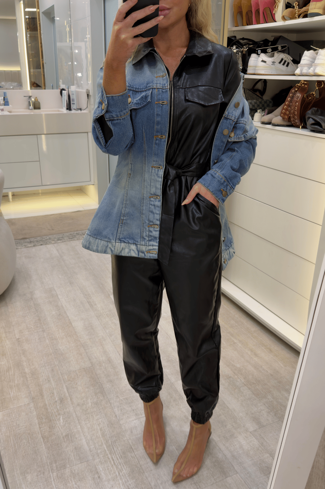 jaqueta jeans acinturada Bastille jaqueta jeans acinturada Bastille