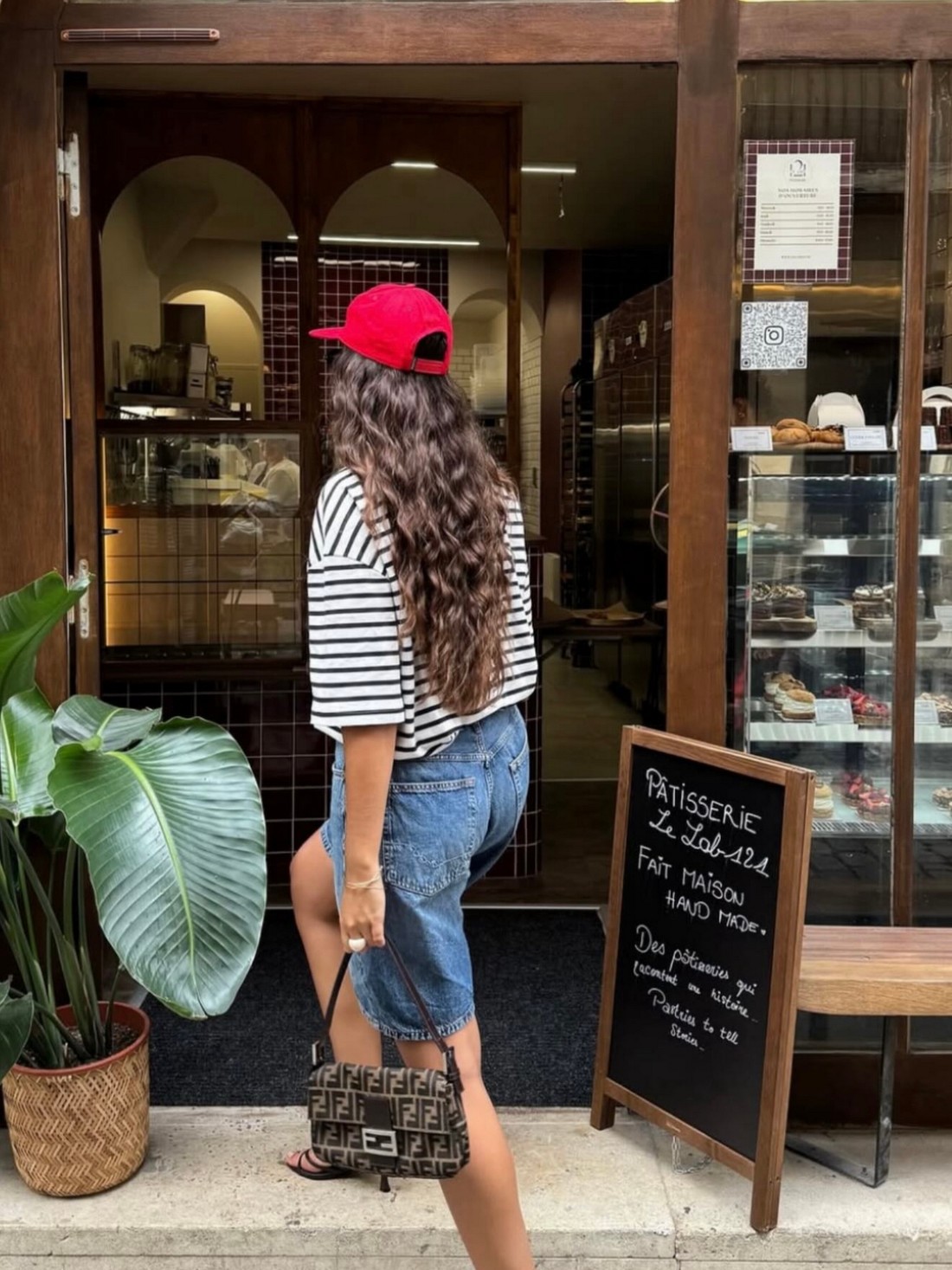 T-shirt Cappucino listrada