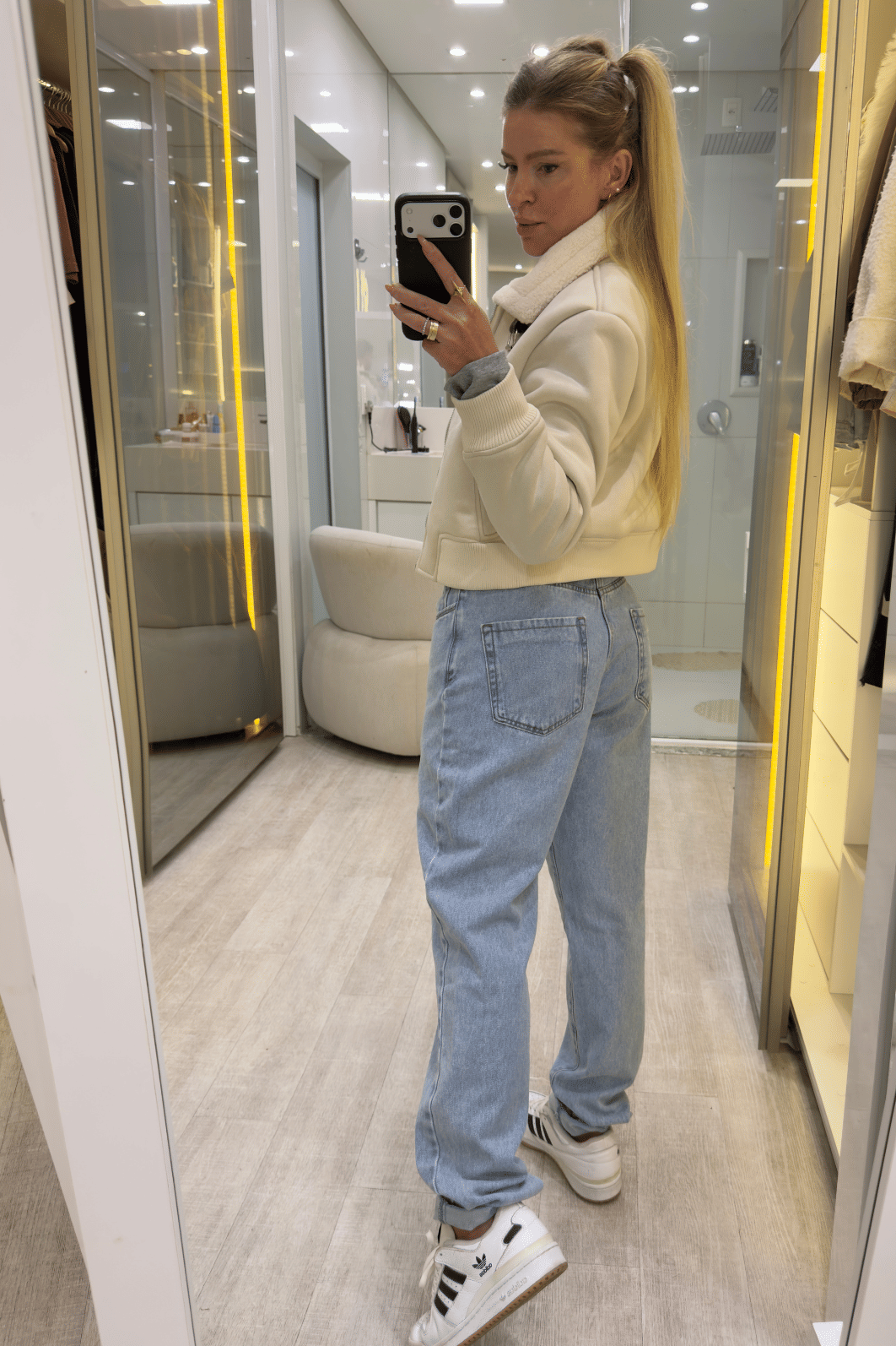 Calça jeans mom Adriana Calça jeans mom Adriana