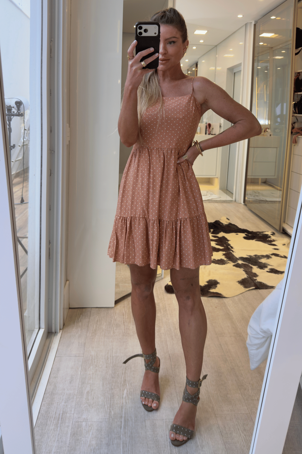 Vestido alcinhas poá Moana Vestido alcinhas poá Moana