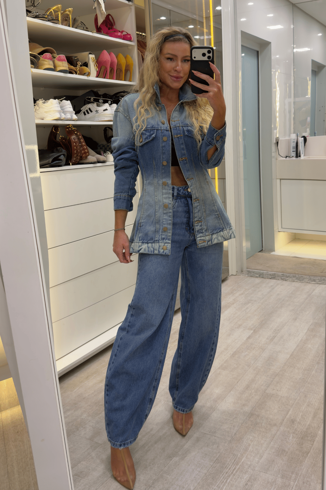 jaqueta jeans acinturada Bastille jaqueta jeans acinturada Bastille