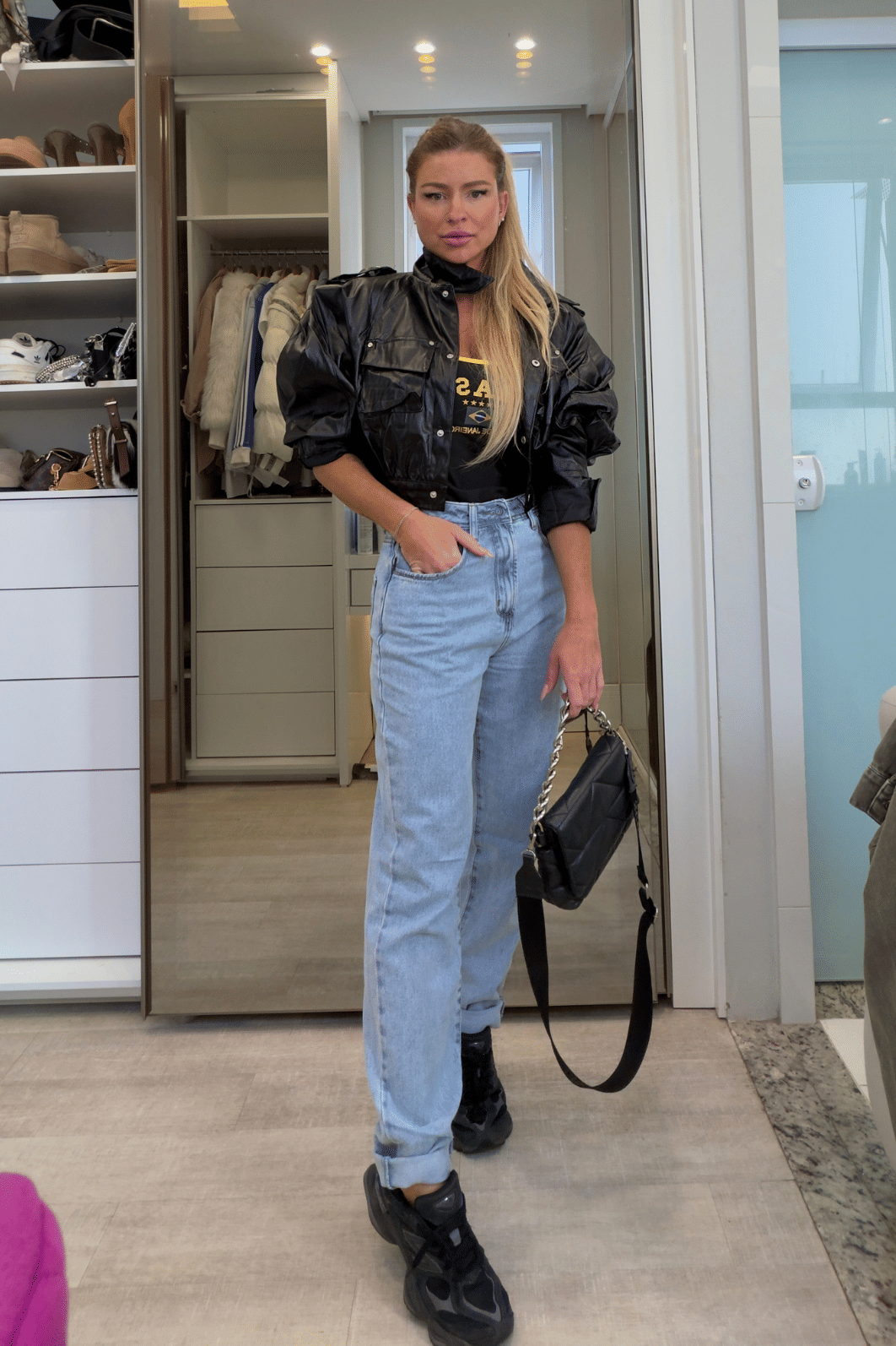 Calça jeans mom Adriana Calça jeans mom Adriana