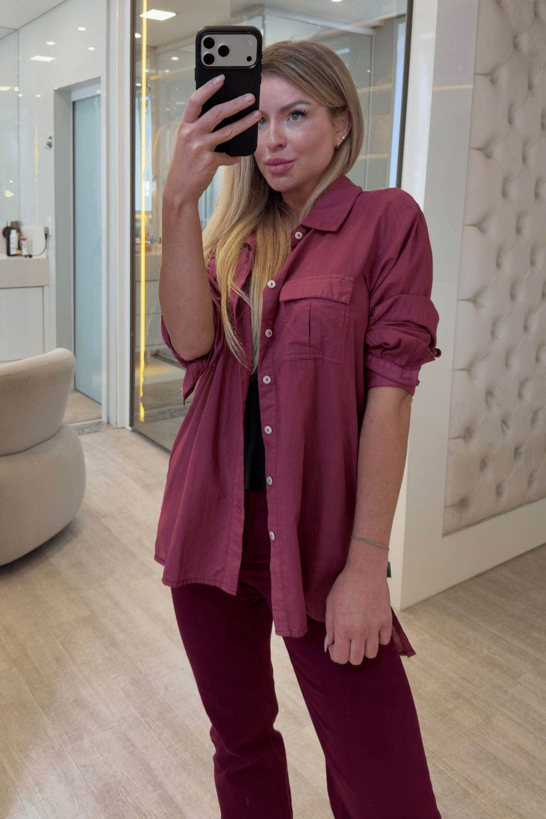 Camisa alongada magenta Alexa Camisa alongada magenta Alexa
