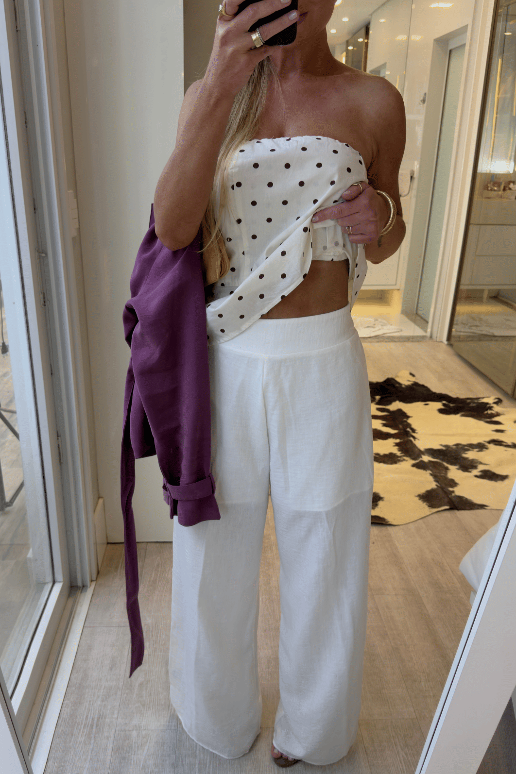 Calça pantalona com abertura lateral Biarritz Calça pantalona com abertura lateral Biarritz