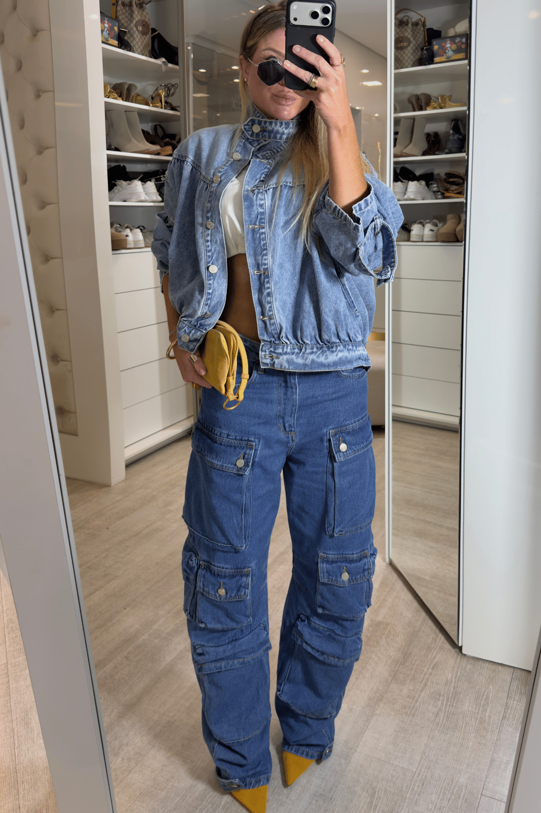 jaqueta jeans bomber Ágatha jaqueta jeans bomber Ágatha