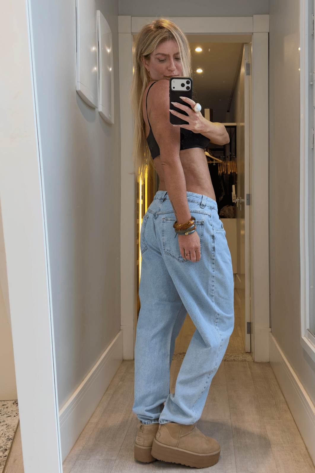 Calça jeans clochard Calça jeans clochard