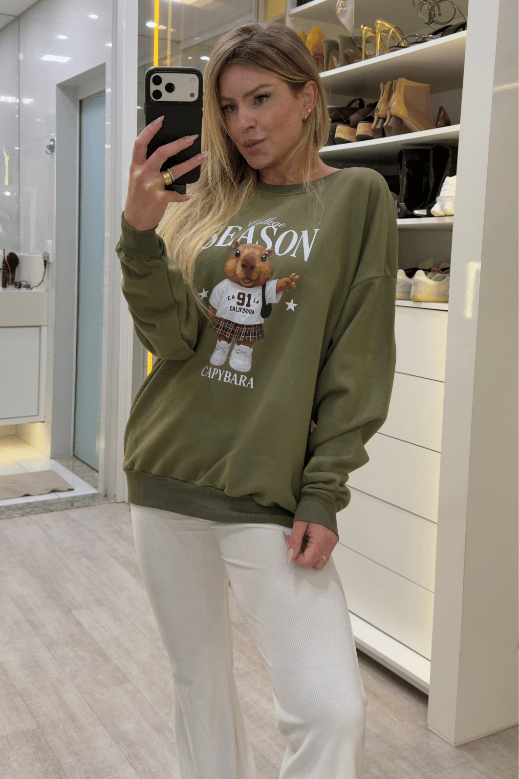Casaco de moletom VERDE oversized Season Capivara