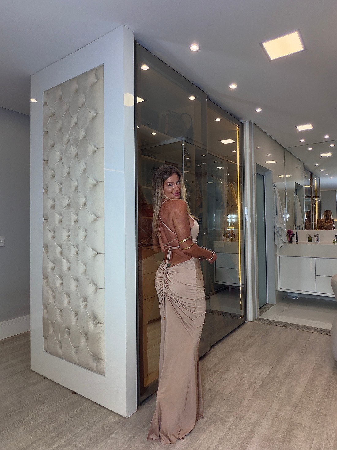 Vestido longo de alcinha drapeado Inay Vestido longo de alcinha drapeado Inay