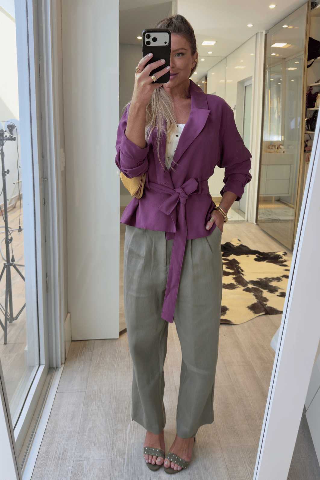 Calça baggy em linho Natasha Calça baggy em linho Natasha