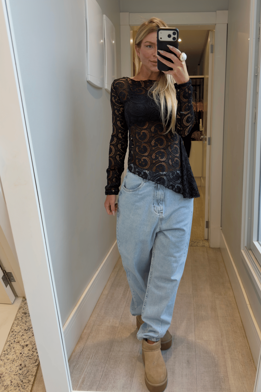 Calça jeans clochard Calça jeans clochard