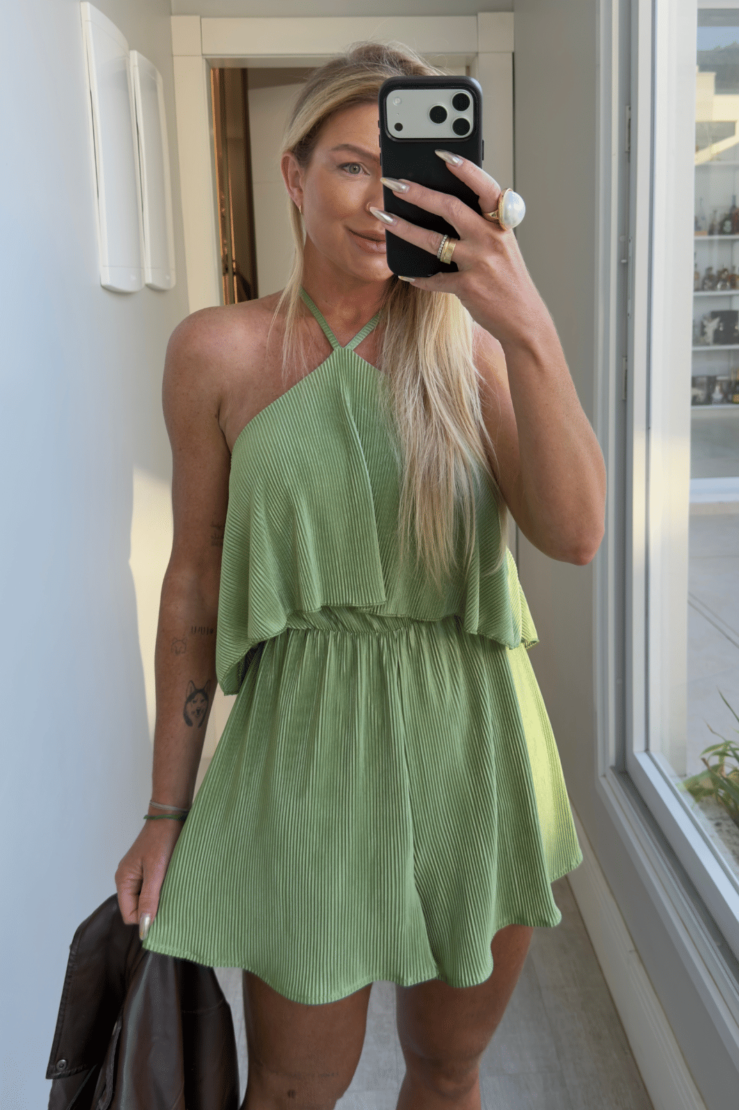 Macacão curto plissado Carol Macacão curto plissado Carol