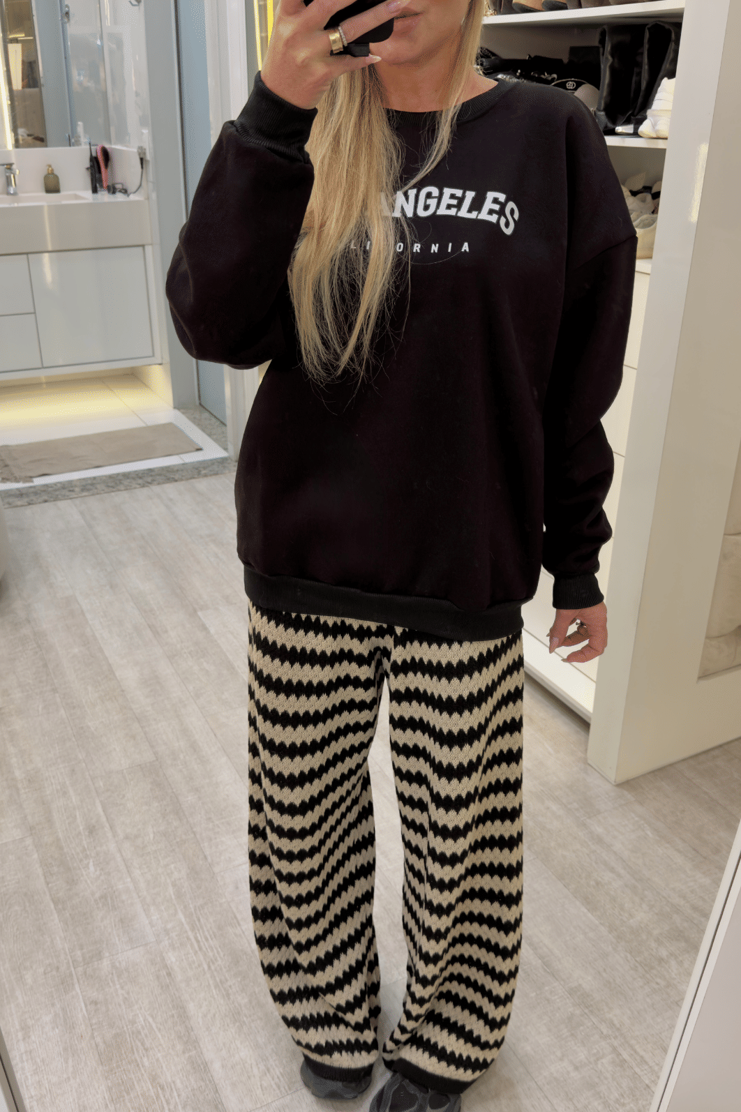 Conjunto calça e camisa de listra Mirela Conjunto calça e camisa de listra Mirela