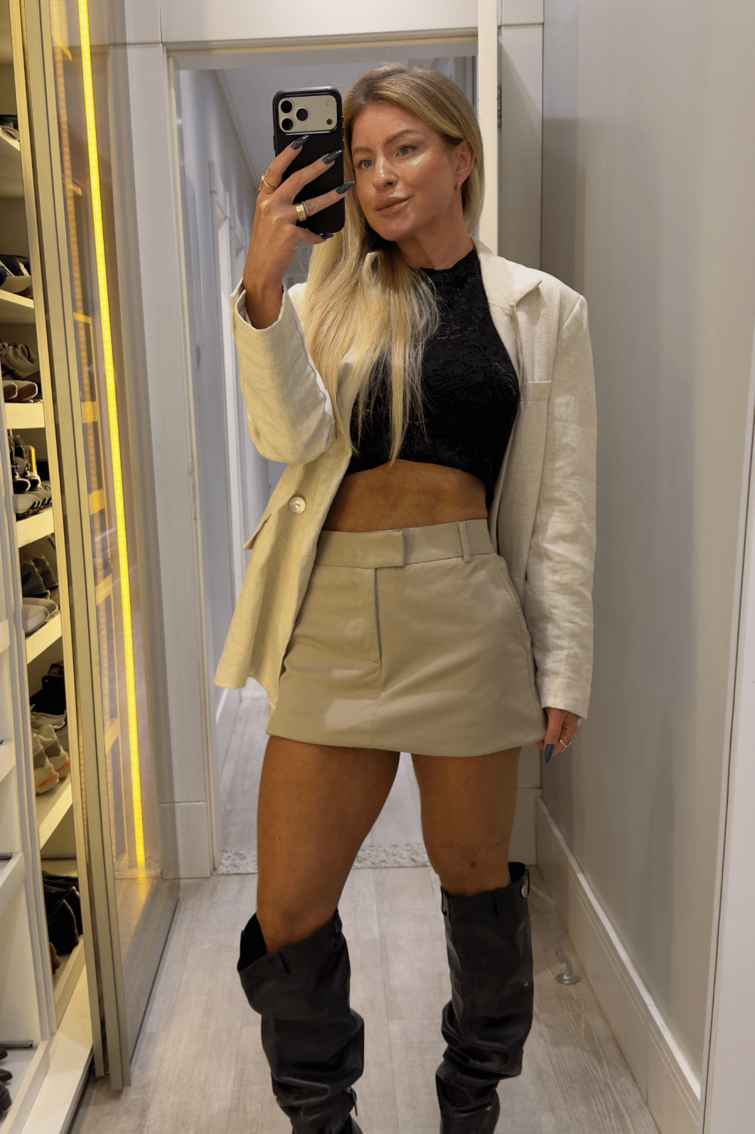 Short saia alfaiataria Audrey COR DOCE