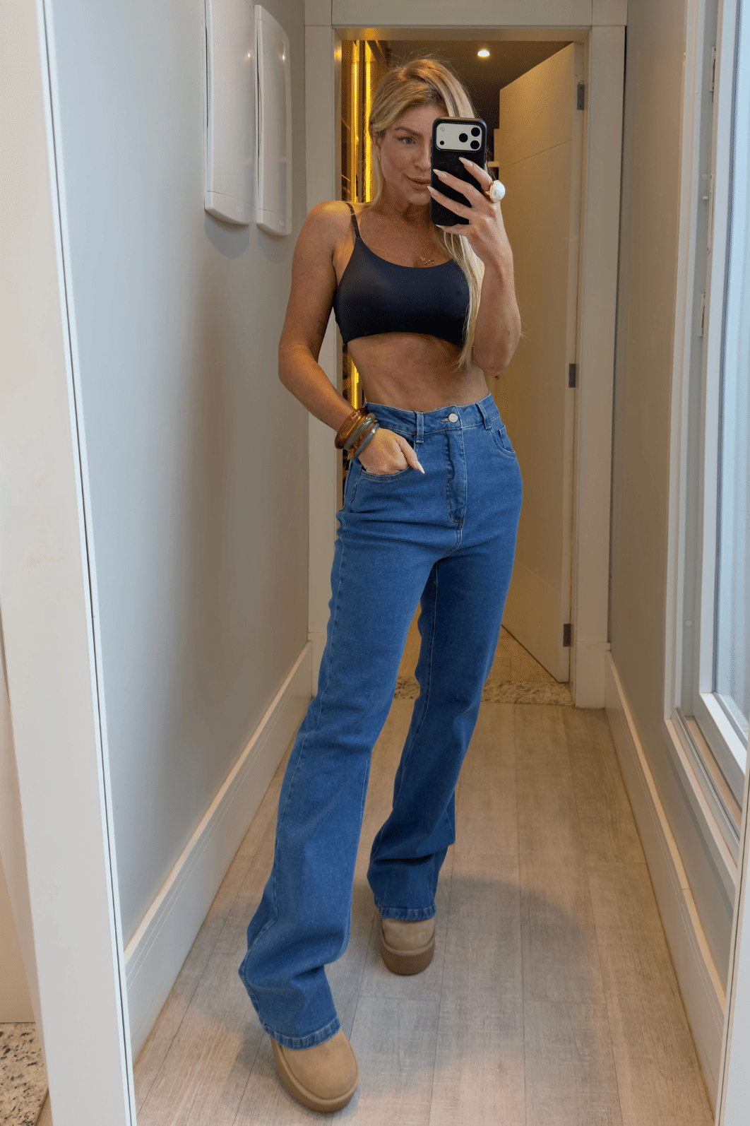 Calça jeans slim body Morgana