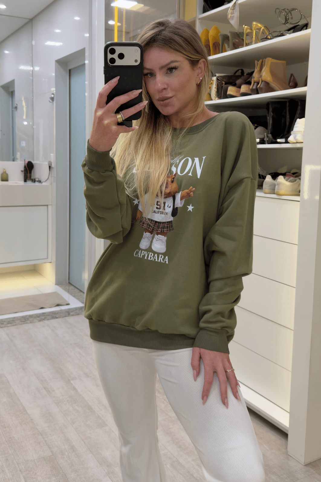 Casaco de moletom VERDE oversized Season Capivara