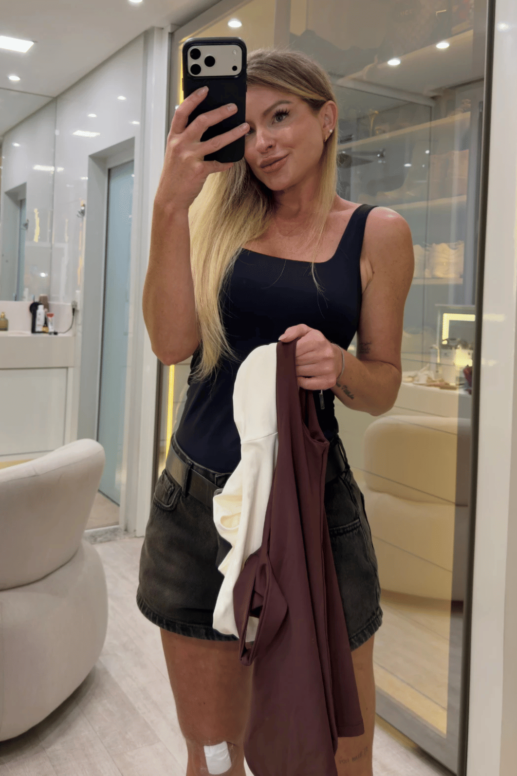 Blusa regata poliamida Kamili MARROM Blusa regata poliamida Kamili MARROM