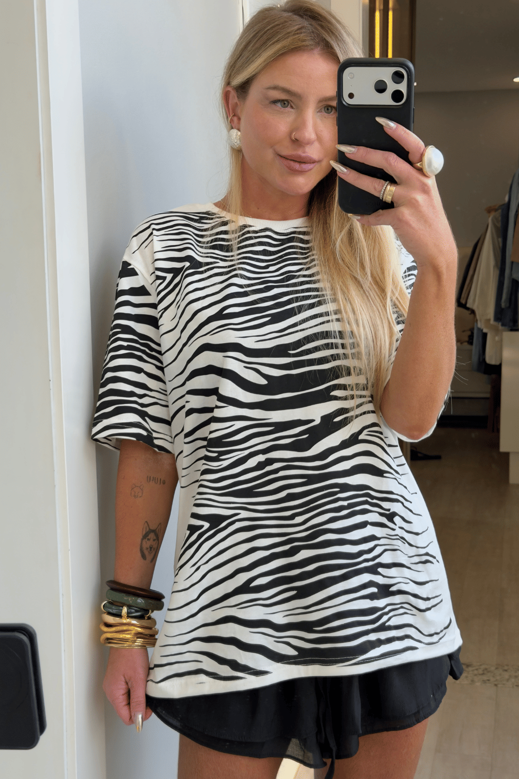 Short saia com babados Lilian Preto Short saia com babados Lilian Preto