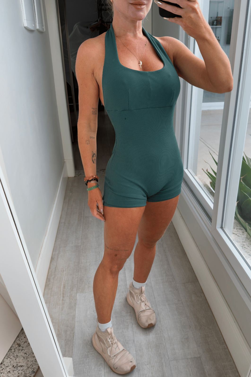 Macacão curto canelado Kayla Macacão curto canelado Kayla