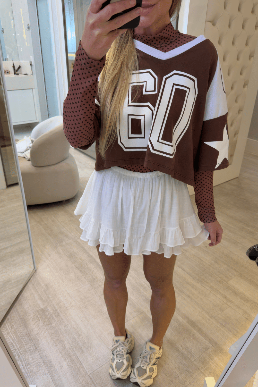 T-shirt cropped estampa Las Vegas MARROM T-shirt cropped estampa Las Vegas MARROM