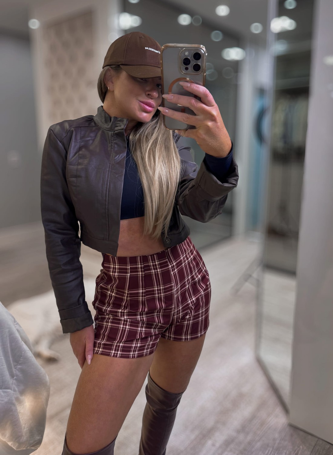 Short curto xadrez Layla