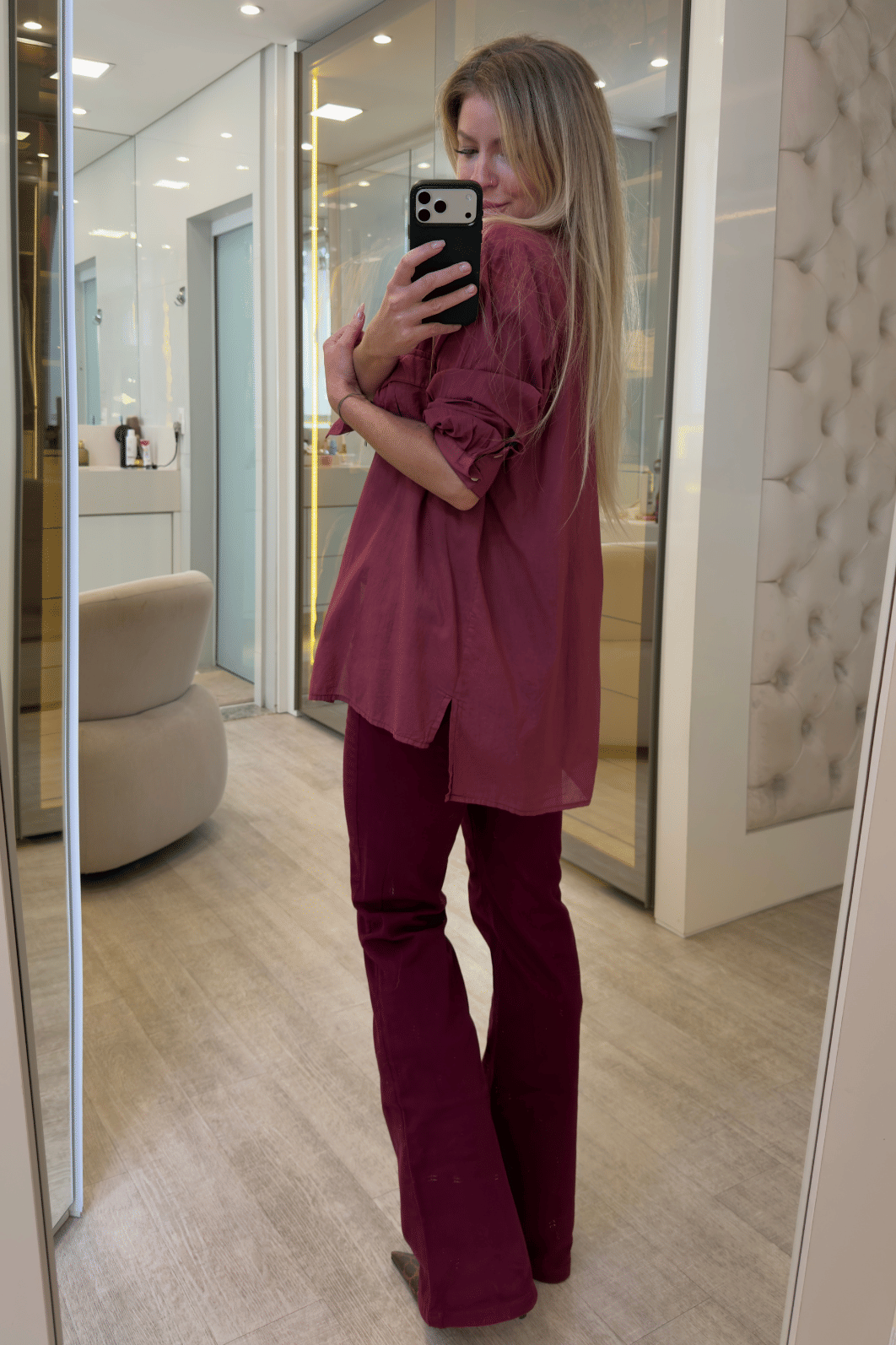 Camisa alongada magenta Alexa Camisa alongada magenta Alexa
