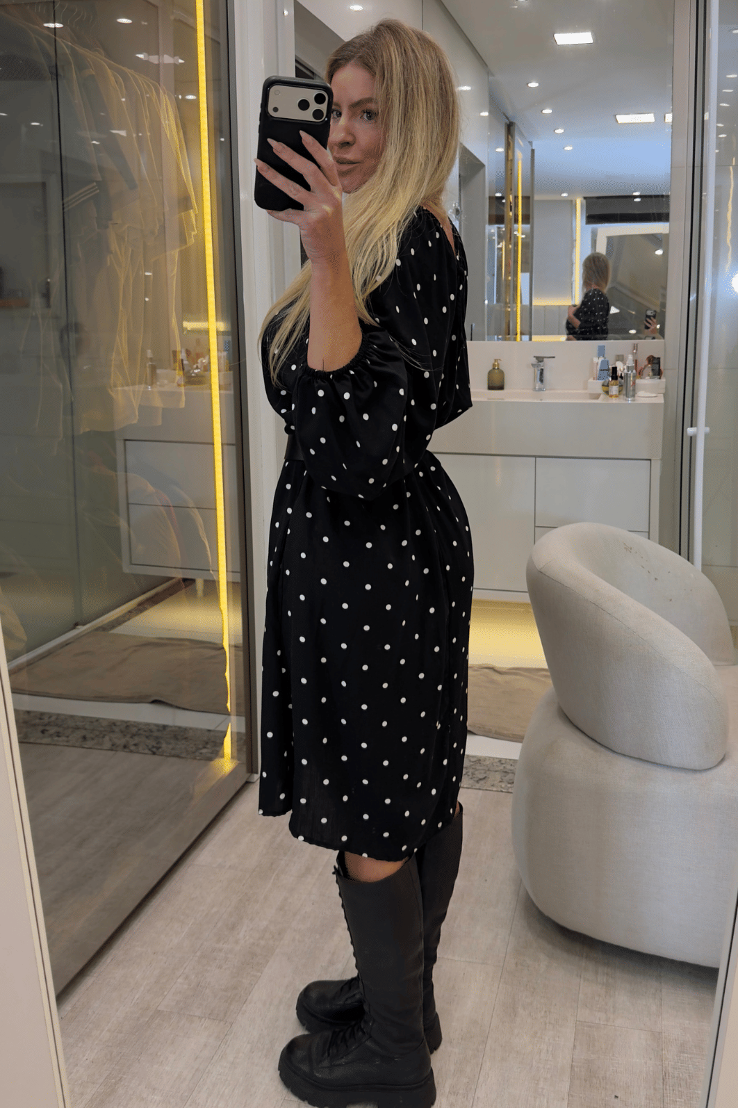 Vestido midí estampa de POÁ Vestido midí estampa de POÁ