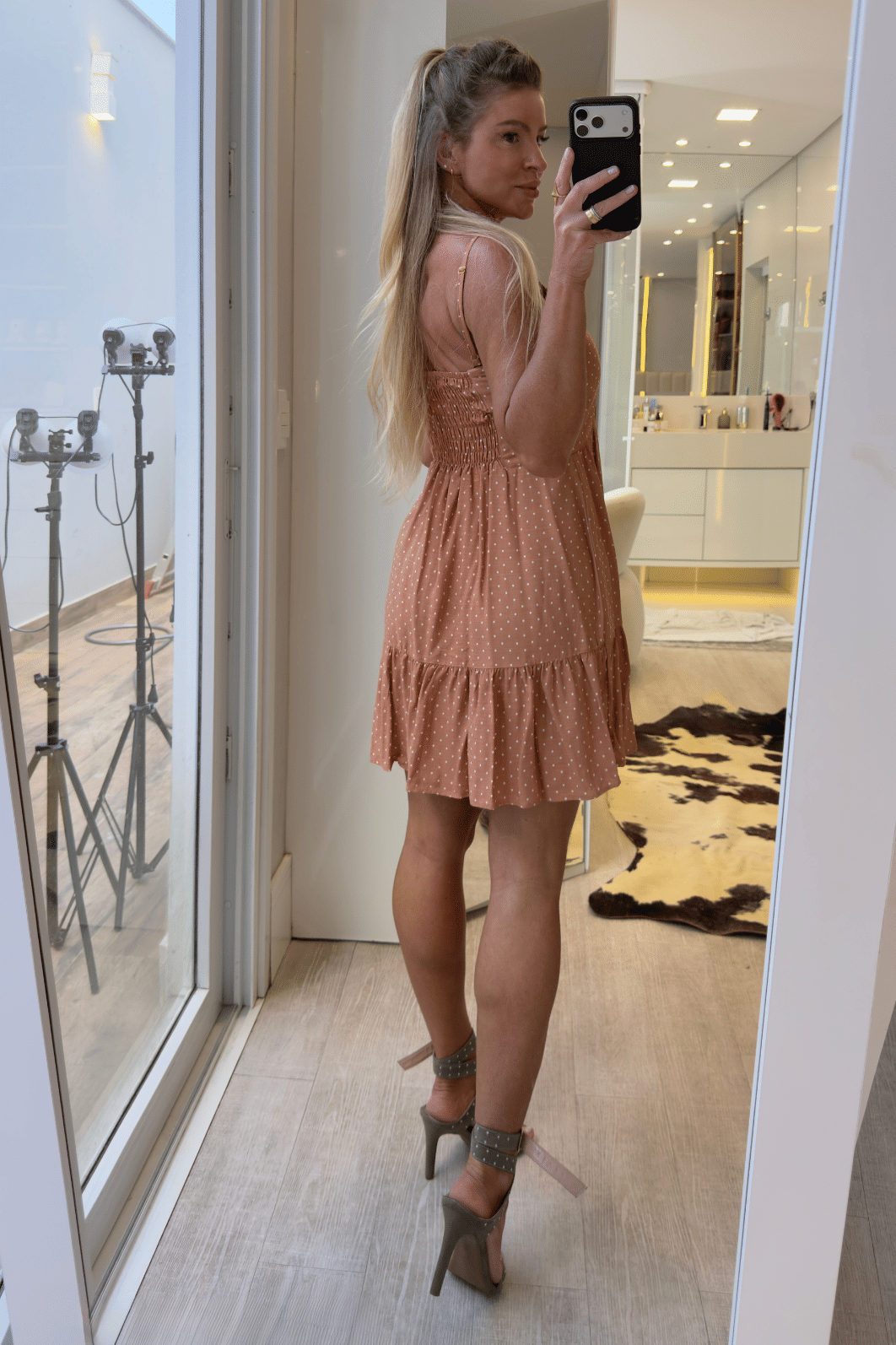 Vestido alcinhas poá Moana Vestido alcinhas poá Moana