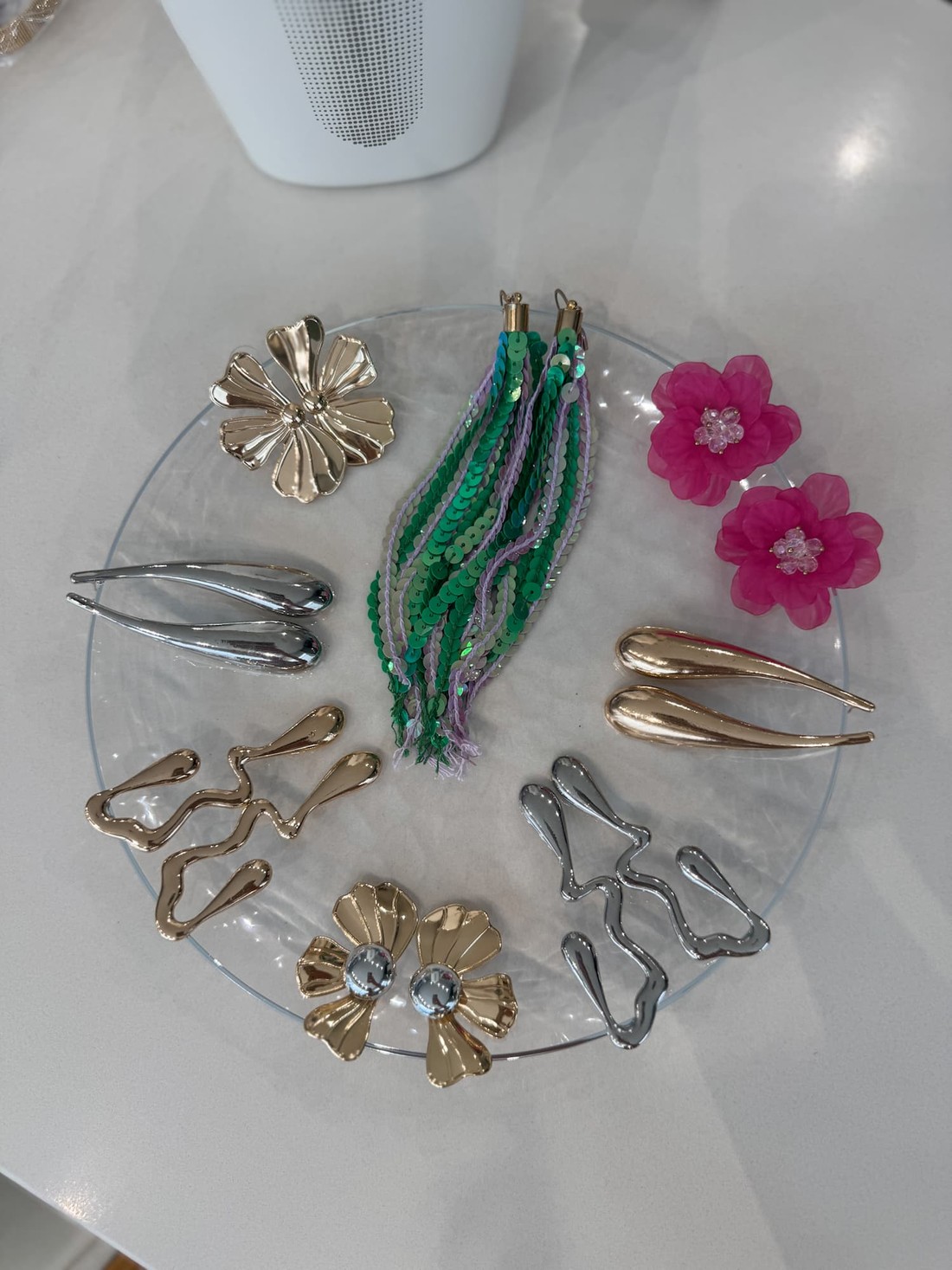 Brinco resinado em flor Brinco resinado em flor