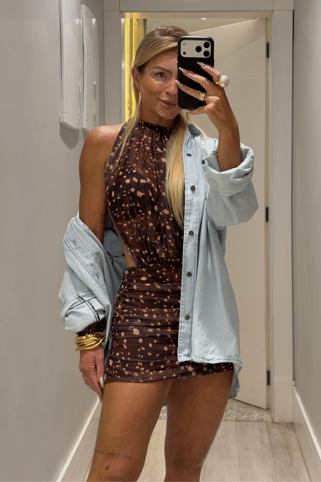 Camisa jeans alongada Dimitre Camisa jeans alongada Dimitre