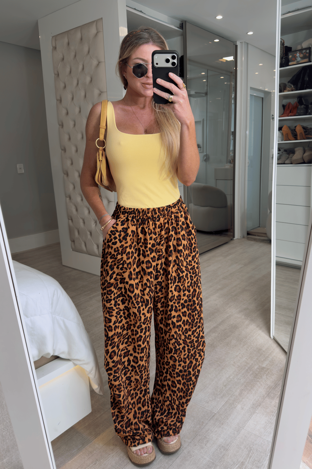 Body regata de malha Pandora AMARELO
