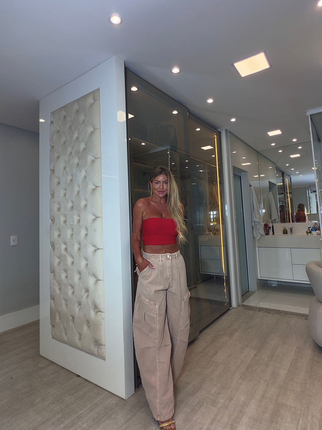 Calça jeans balloon cargo Suzy Calça jeans balloon cargo Suzy