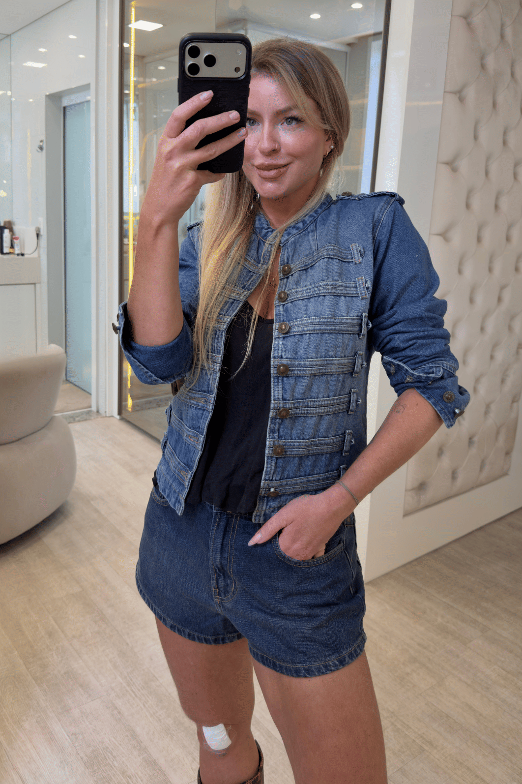 Jaqueta jeans Napoleão Vivian Jaqueta jeans Napoleão Vivian