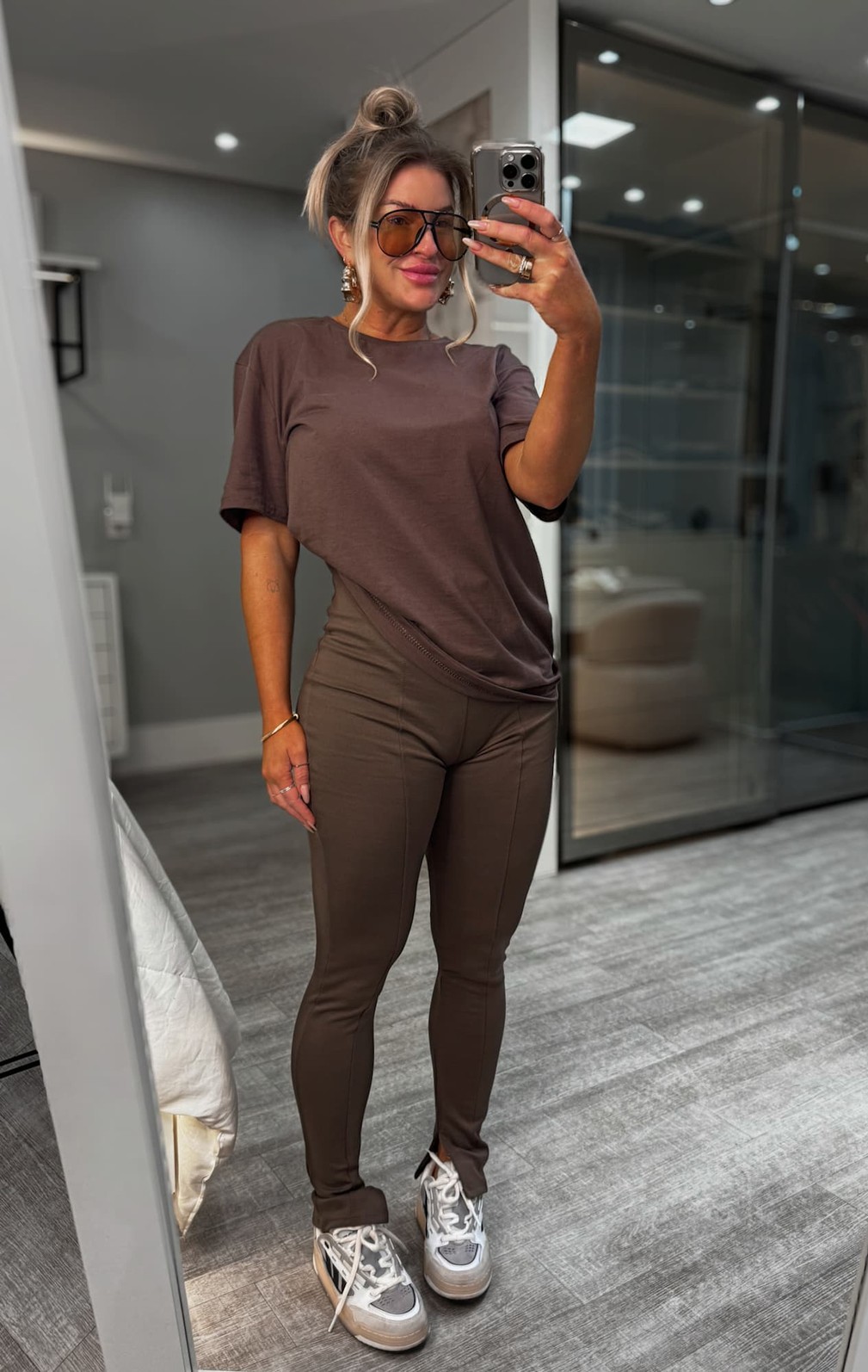 Calça legging com detalhes em costura Ava Calça legging com detalhes em costura Ava