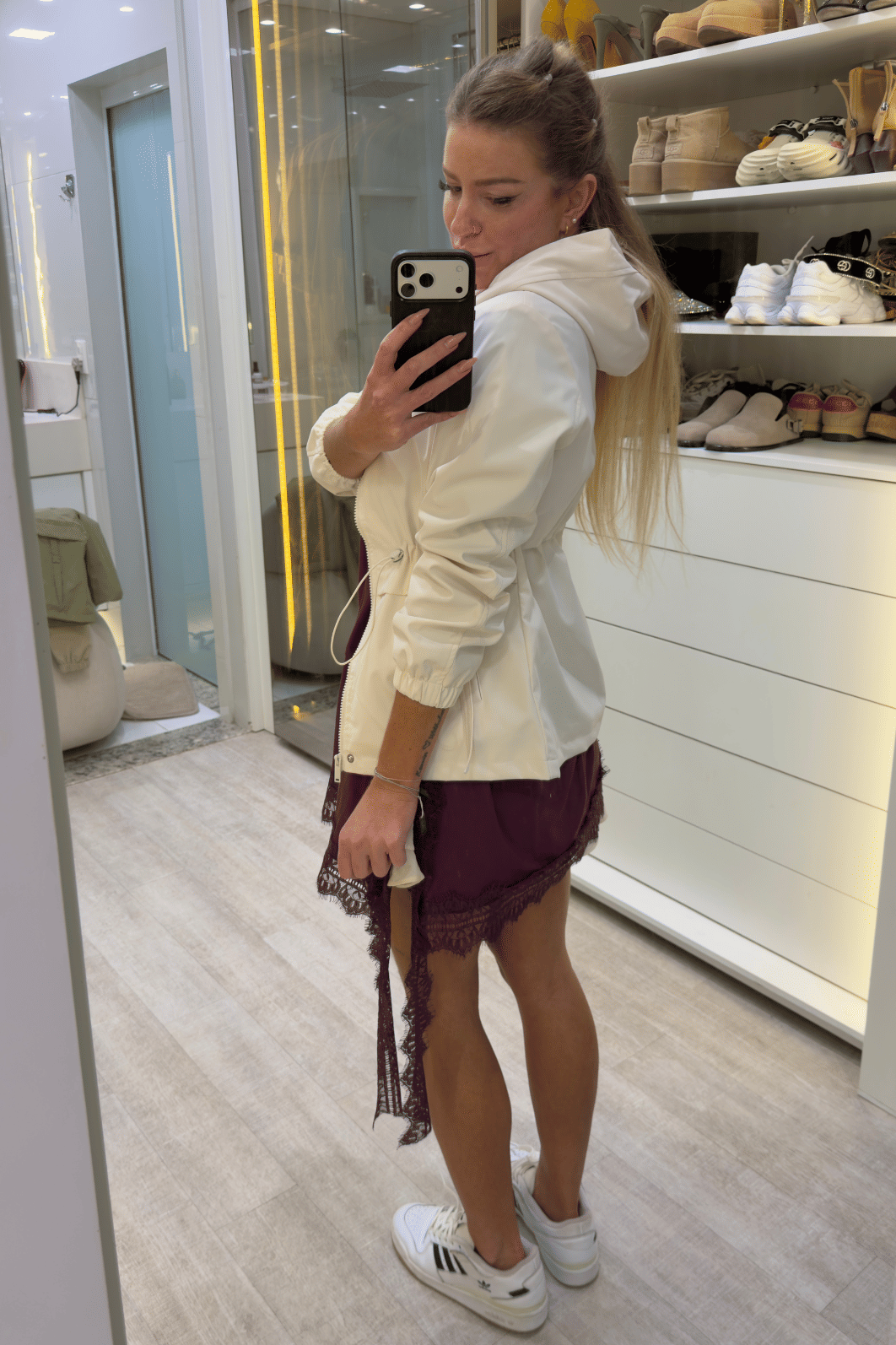 Jaqueta parka corta vento OFF WHITE