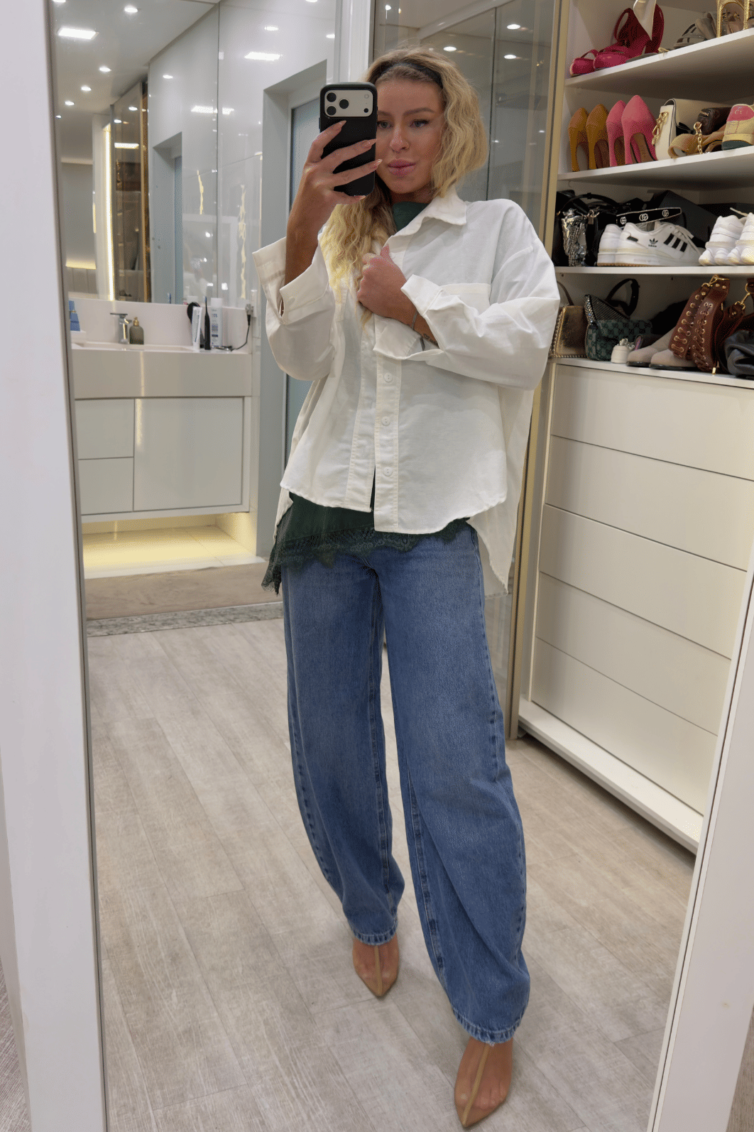 Calça jeans Barrel Alicía Calça jeans Barrel Alicía