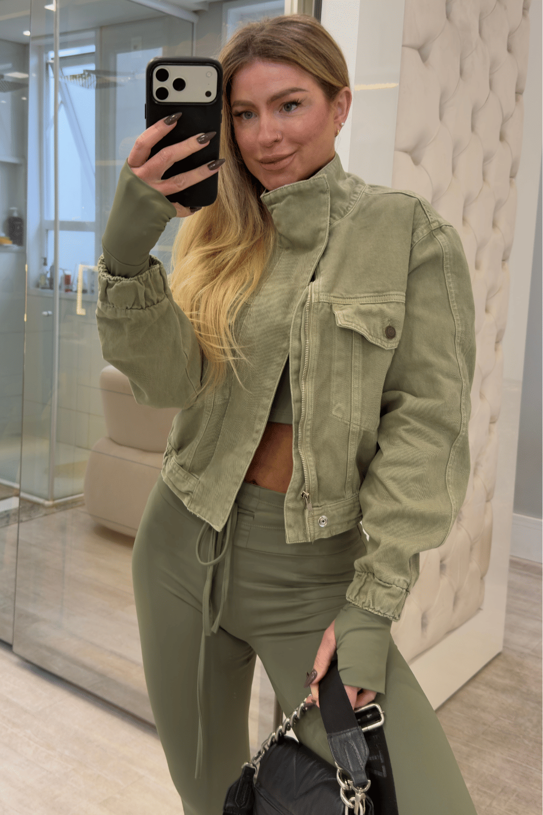 Jaqueta jeans VERDE Lunara Jaqueta jeans VERDE Lunara