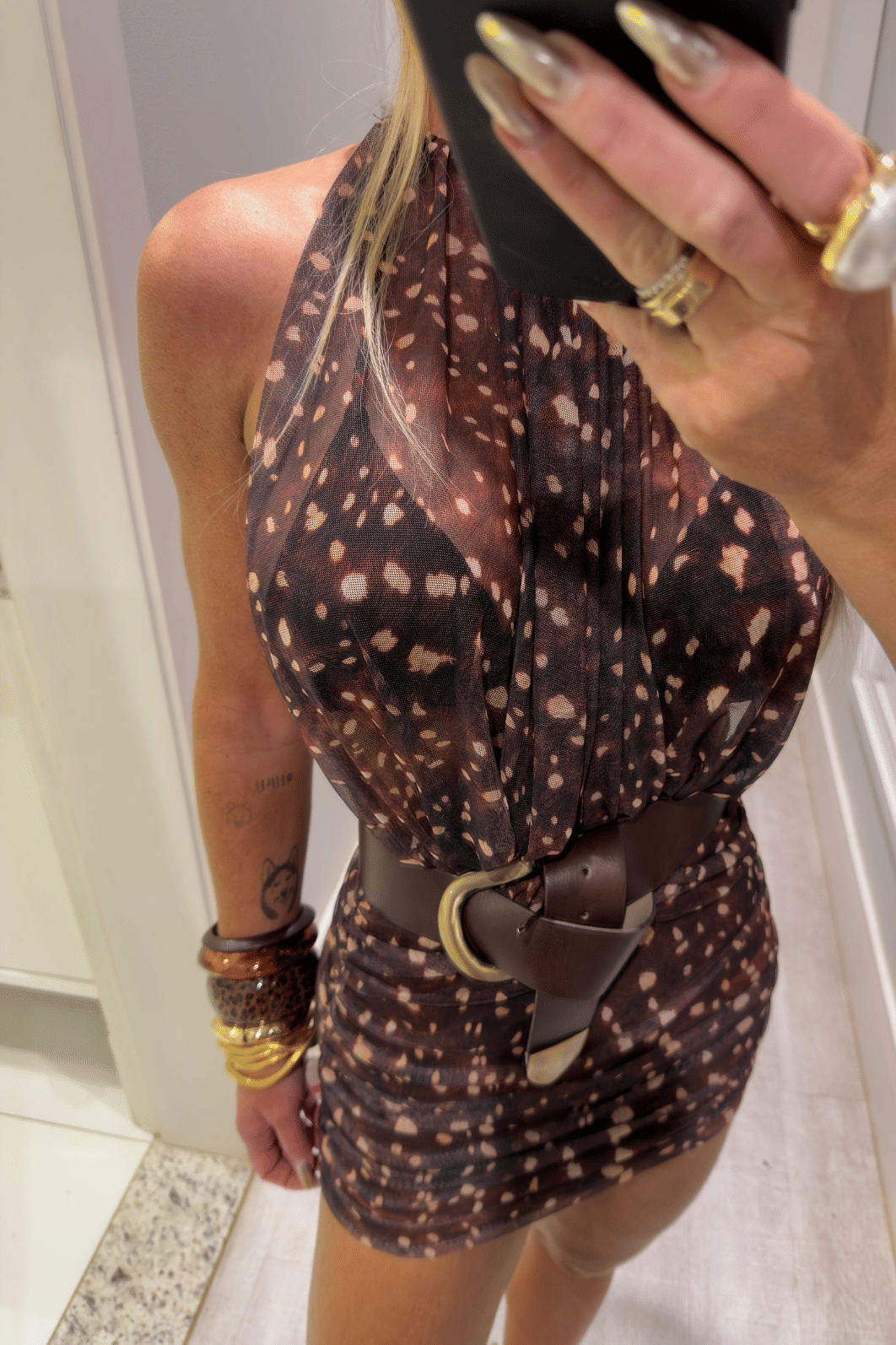 Vestido Frente Única em Tule Bambi Louren Vestido Frente Única em Tule Bambi Louren