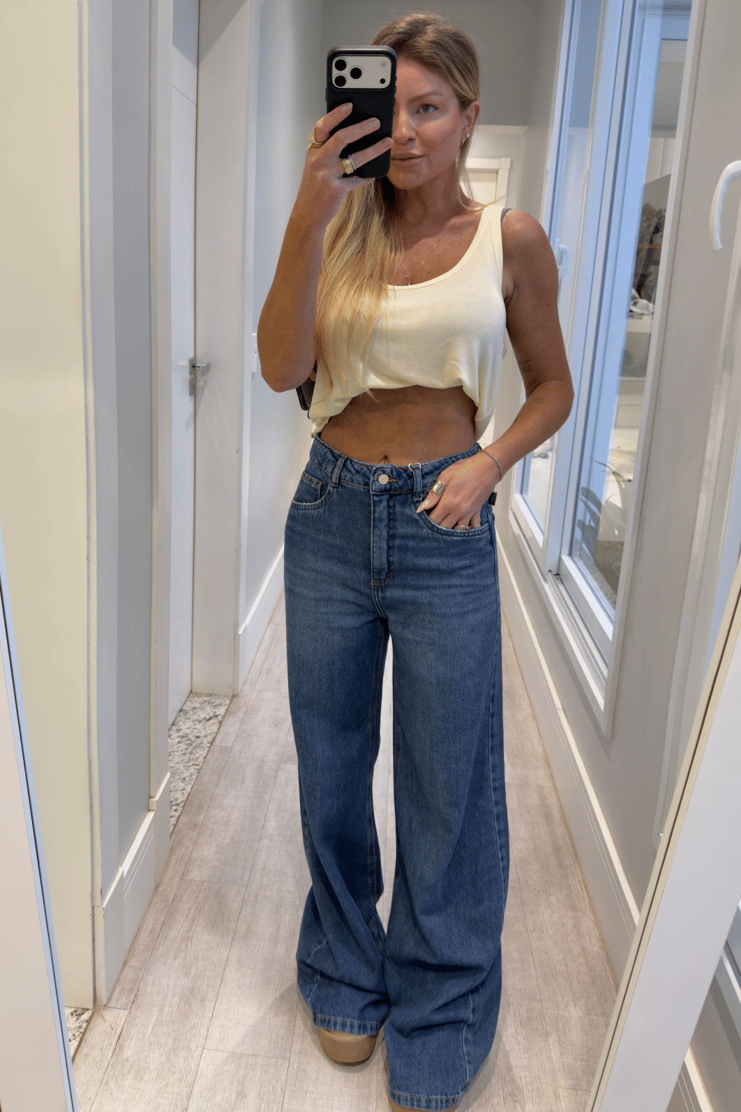 Calça jeans wide leg Liandra Calça jeans wide leg Liandra