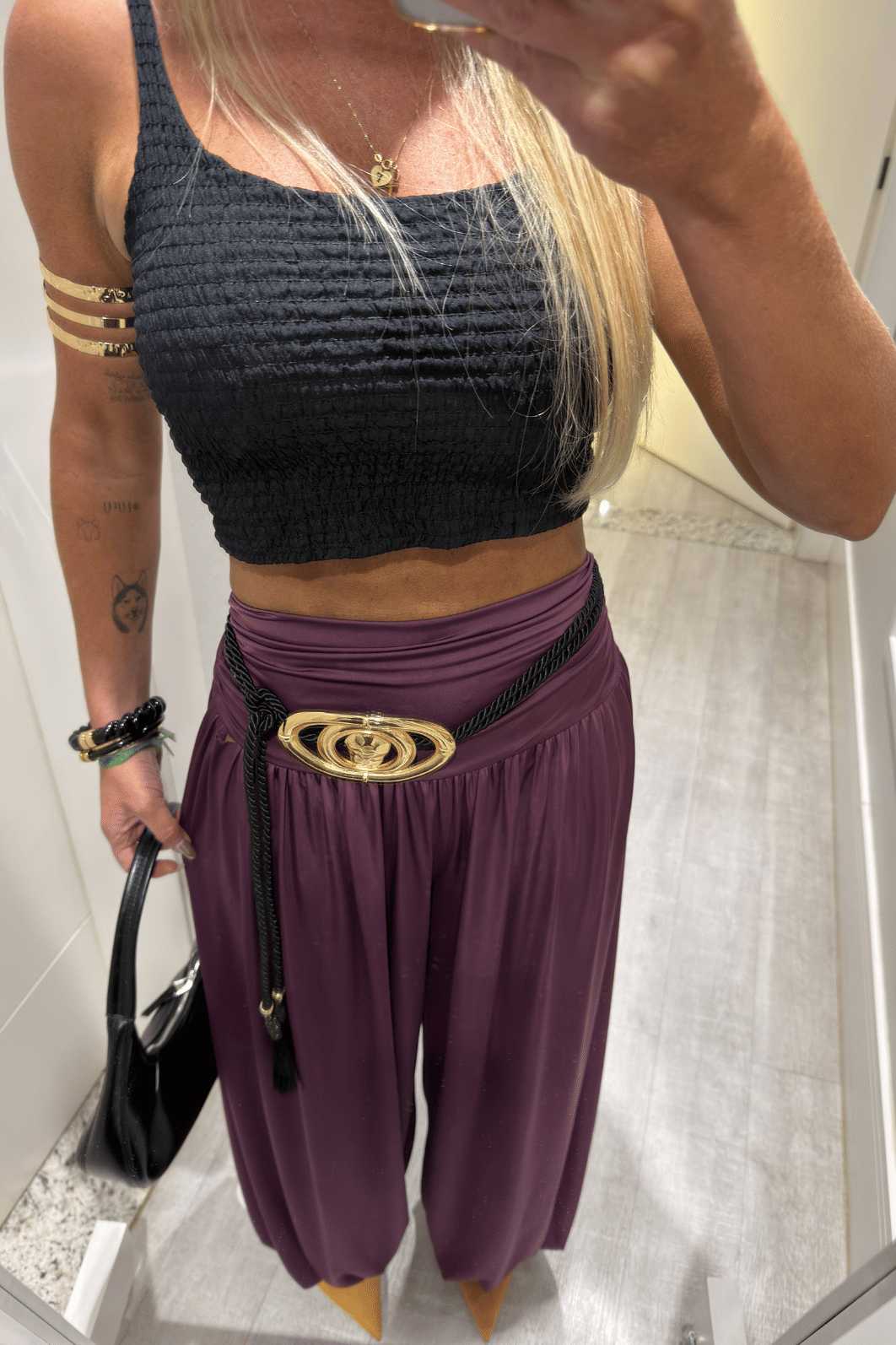 Cinto corda  com fivela Dourada