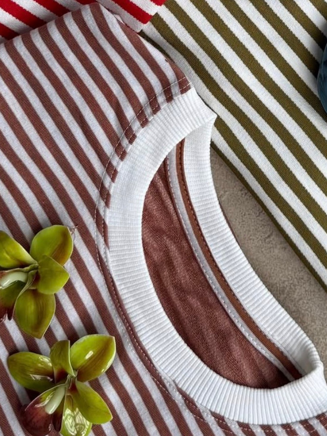 T-shirt Cappucino listrada