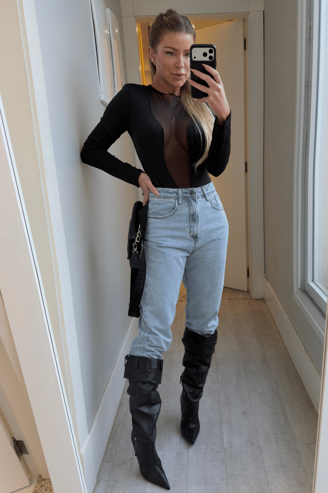 Calça jeans mom Adriana Calça jeans mom Adriana