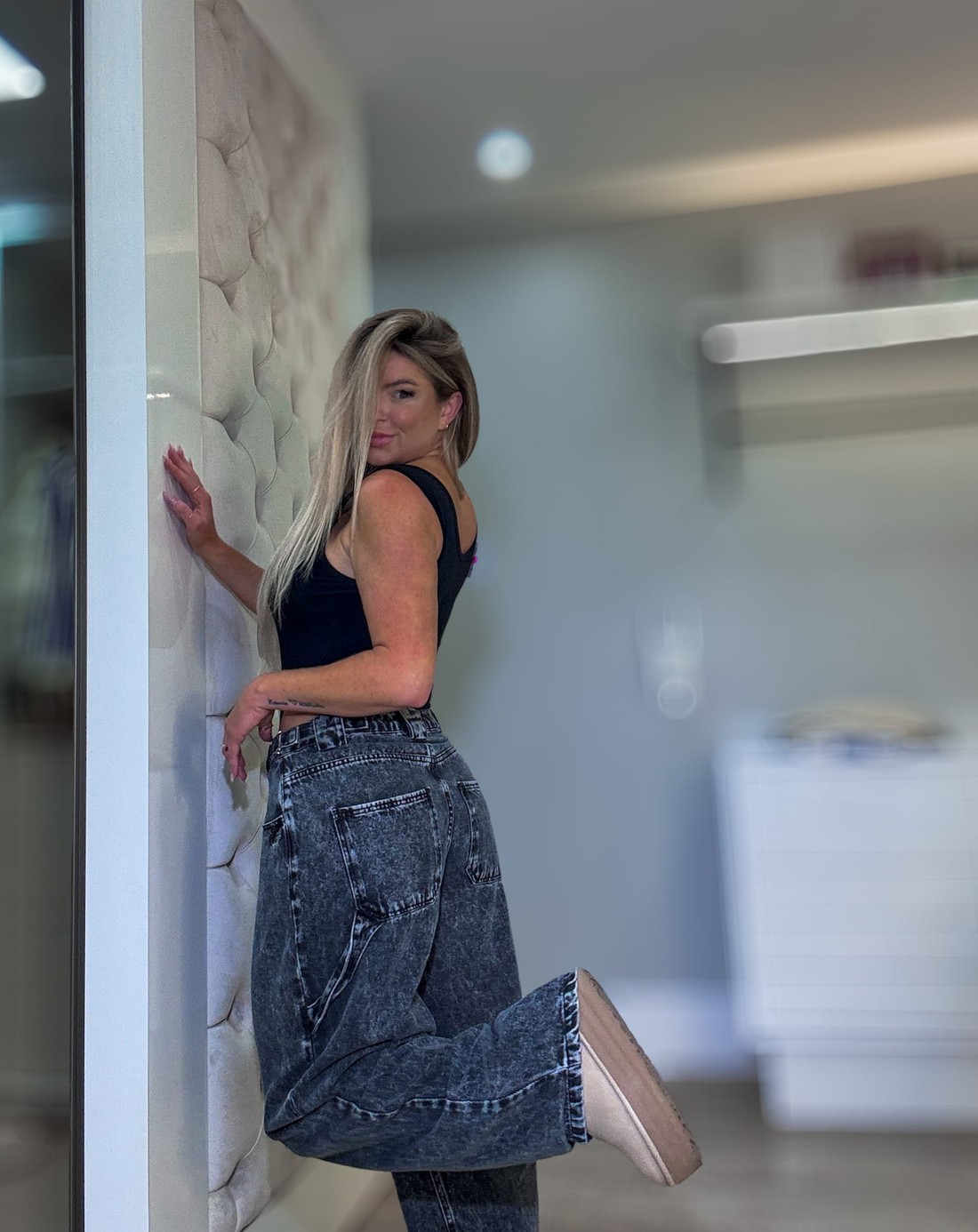 Calça jeans wide leg ballon Sierra Calça jeans wide leg ballon Sierra