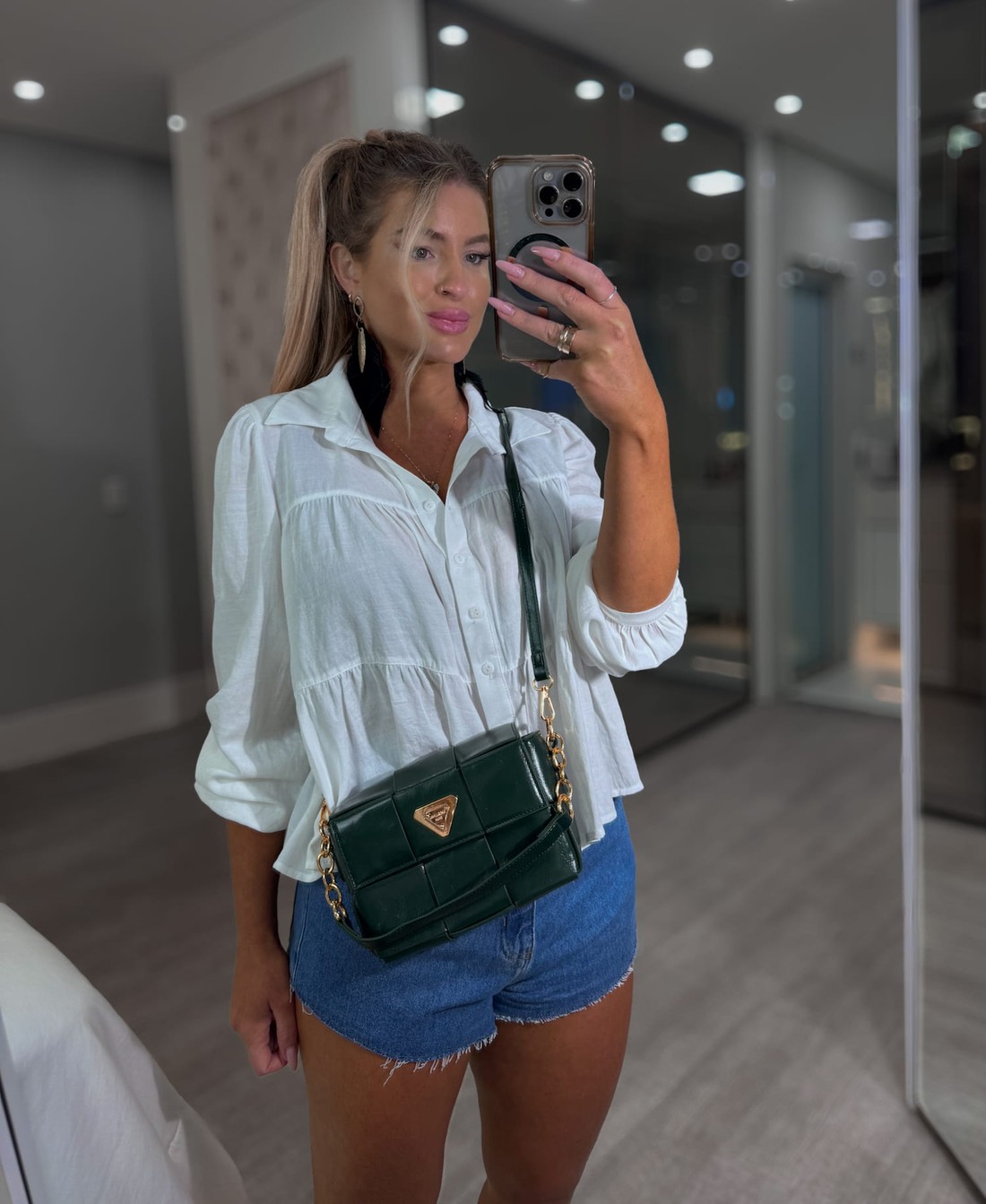 Short jeans asa delta barra corte à fio